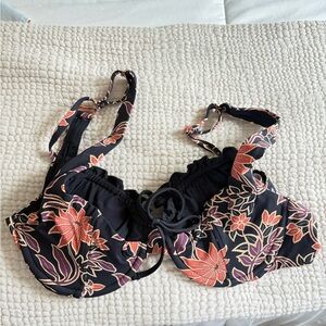 Anthropologie Black Motif swim top